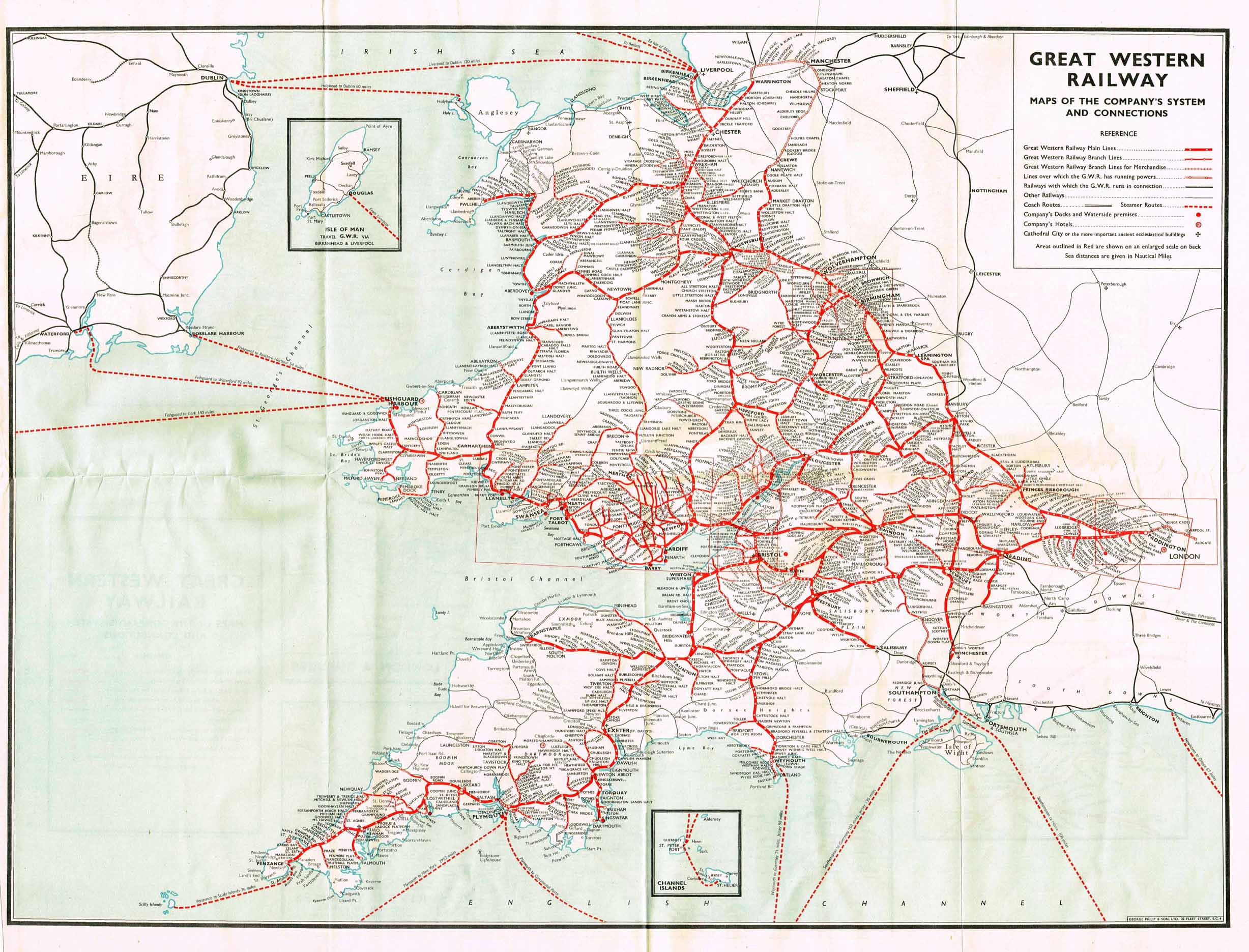 Gwr Route Maps Included With The Last Two 1947 Timetables